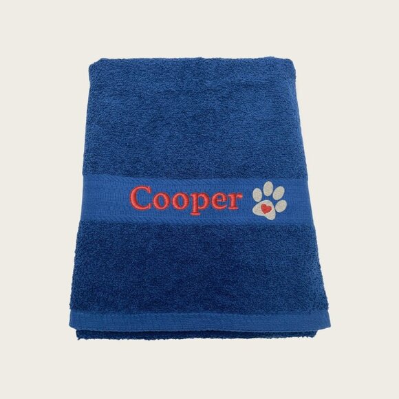 CUSTOM Dog Towel with paw - Picture 1 of 7